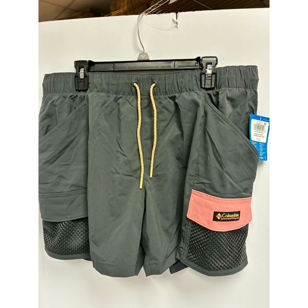 Columbia Painted Peak Shorts Womens Large 5in Inseam Gray NWT‎